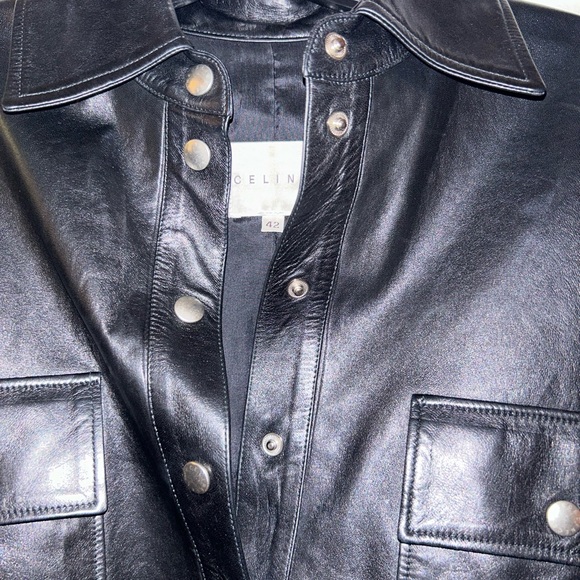 Celine Lambskin Leather Shirt - Picture 7 of 12